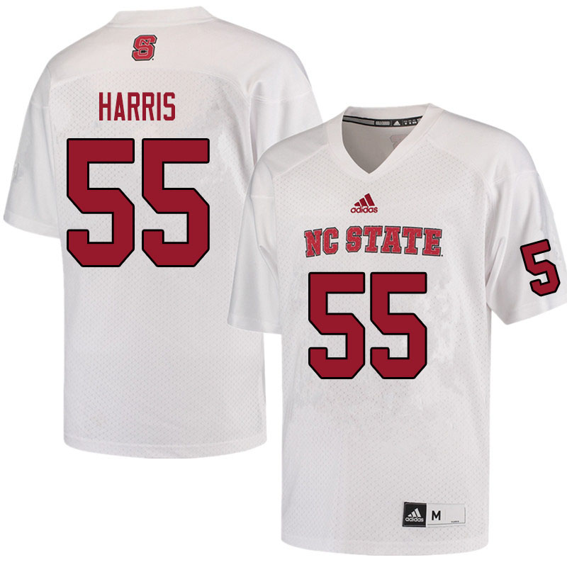 Men #55 Joshua Harris NC State Wolfpack College Football Jerseys Sale-White